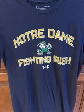 Under Armour Navy Notre Dame Fighting Irish Logo Tee